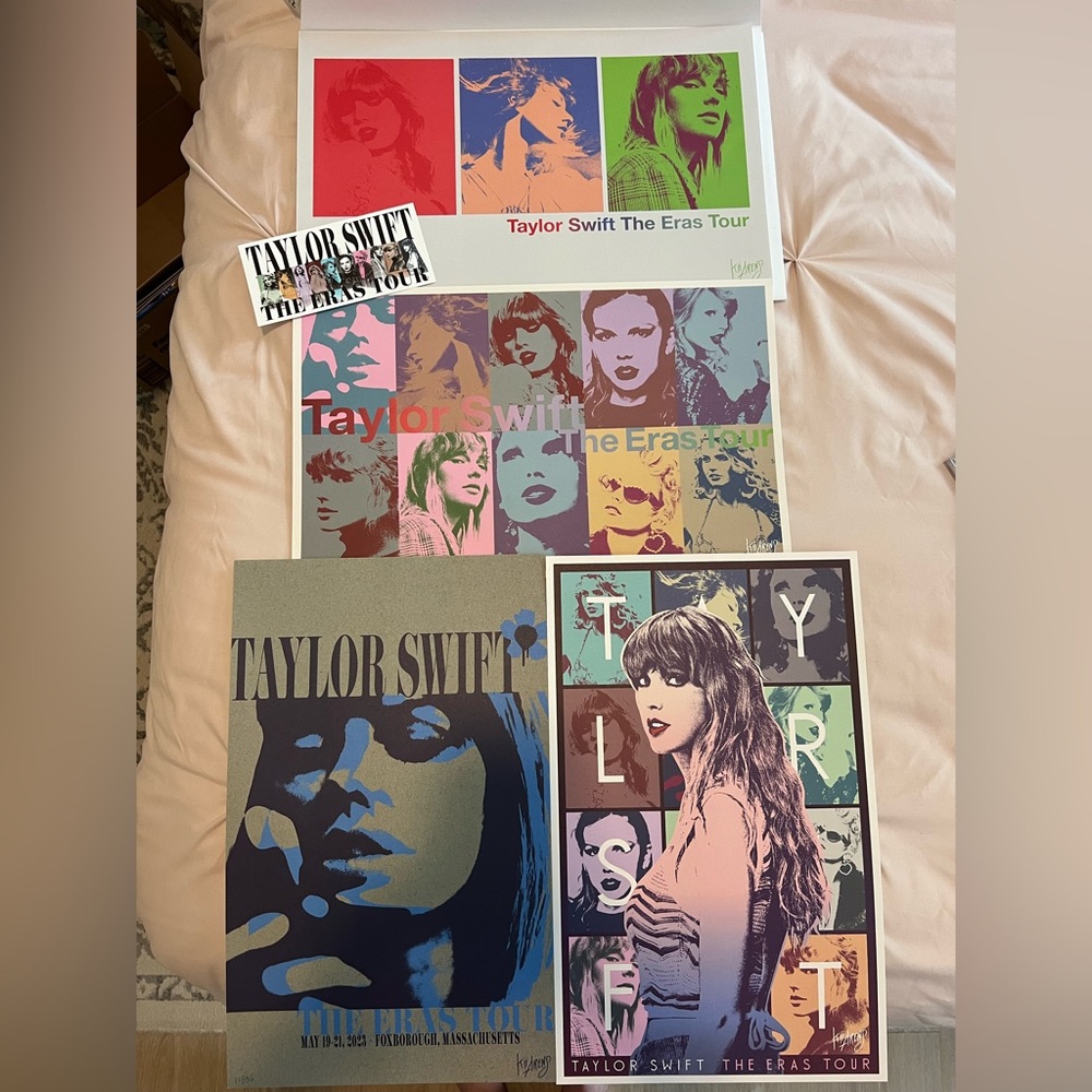 Taylor Swift The Eras Tour VIP Box Posters including EXCLUSIVE FOXBOROUGH Poster